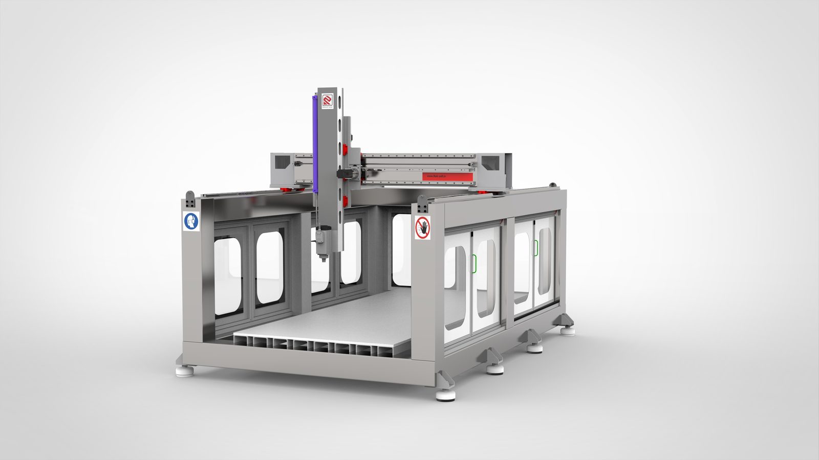 نمای جانبی دستگاه CNC مدل‌سازی