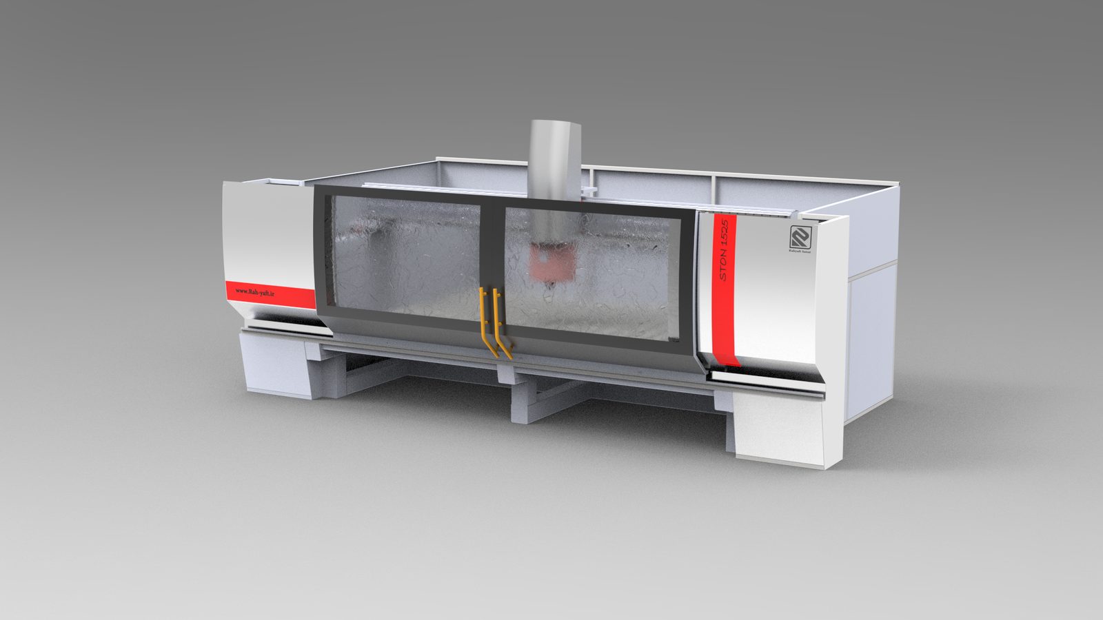 Model 1225 CNC stone machine with fully enclosed cabin