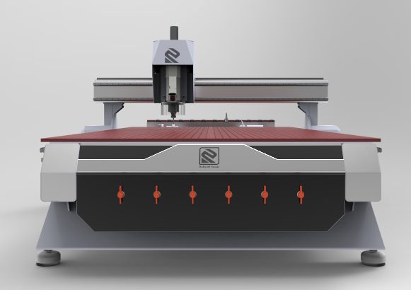 نمای روبه‌روی دستگاه CNC چوب تخت