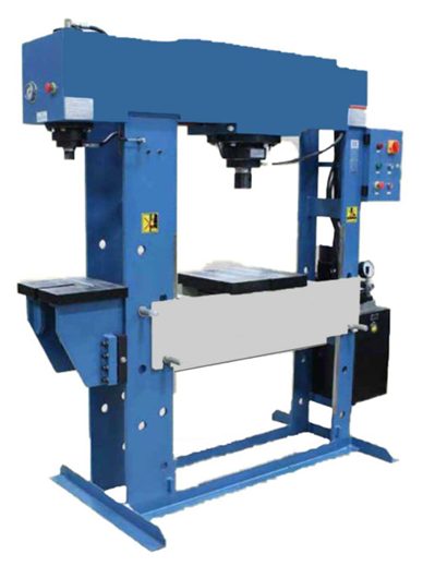 Sixty-ton H-frame hydraulic press with side table