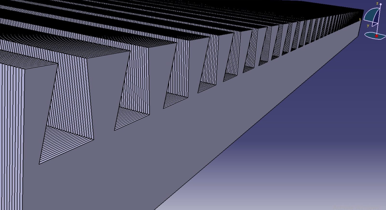 Core and plates of the linear motor